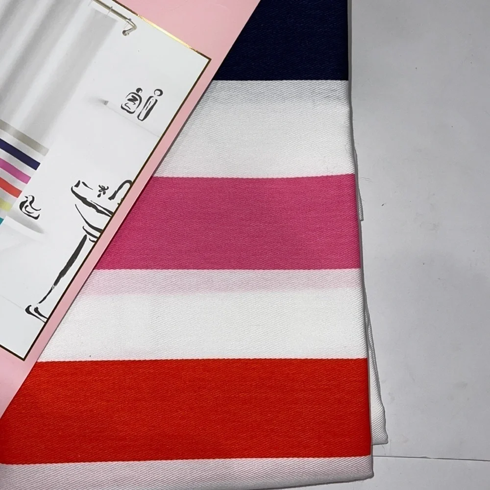 KATE SPADE CANDY STRIPE SHOWER CURTAIN